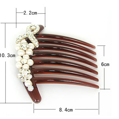 Phiên bản Hàn Quốc của kim cương peacock rhinestone bảy răng chải tóc thanh lịch acrylic tóc cắm bangs chải tóc chải tóc đuôi ngựa - Phụ kiện tóc dây cột tóc dễ thương cho bé