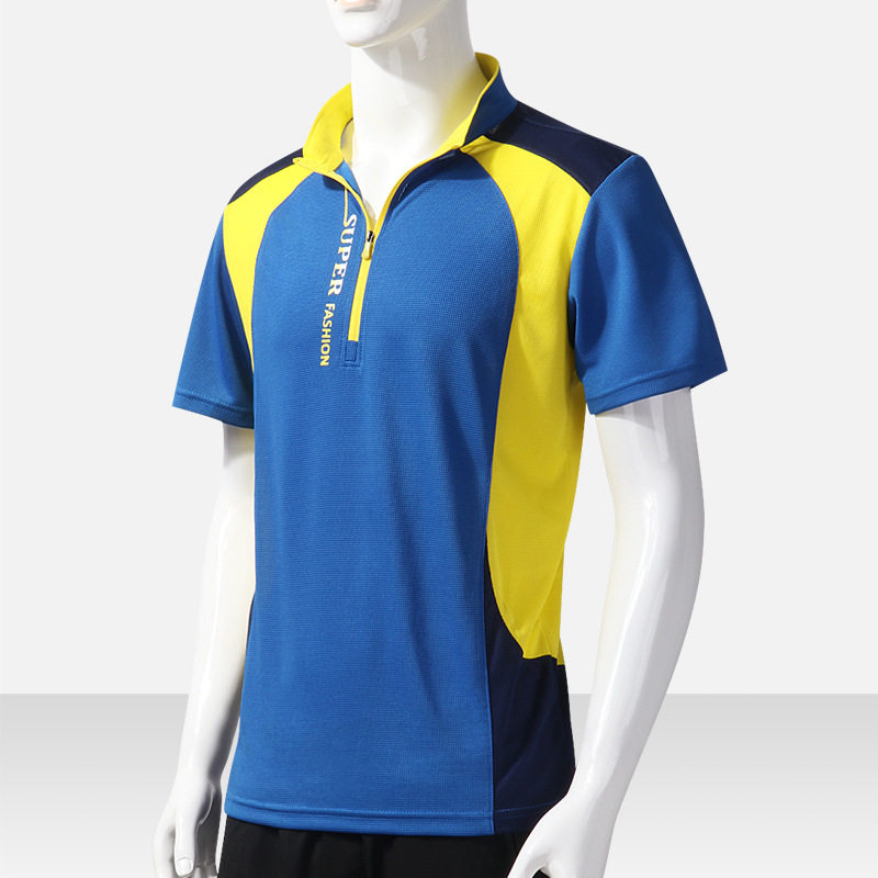 2020 Summer casual sports standout short T-shirt male section Increase code elastic movement Running speed dry clothes half sleeves breathable