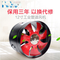 Oil fume exhaust fan 12 inch-4 inch cylinder strong wind ventilation fan kitchen smoke exhaust machine pure copper core two-way exhaust fan