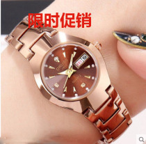 Fashion trend new fine steel belt womens watch womens watch luminous waterproof quartz watch large dial non-mechanical watch