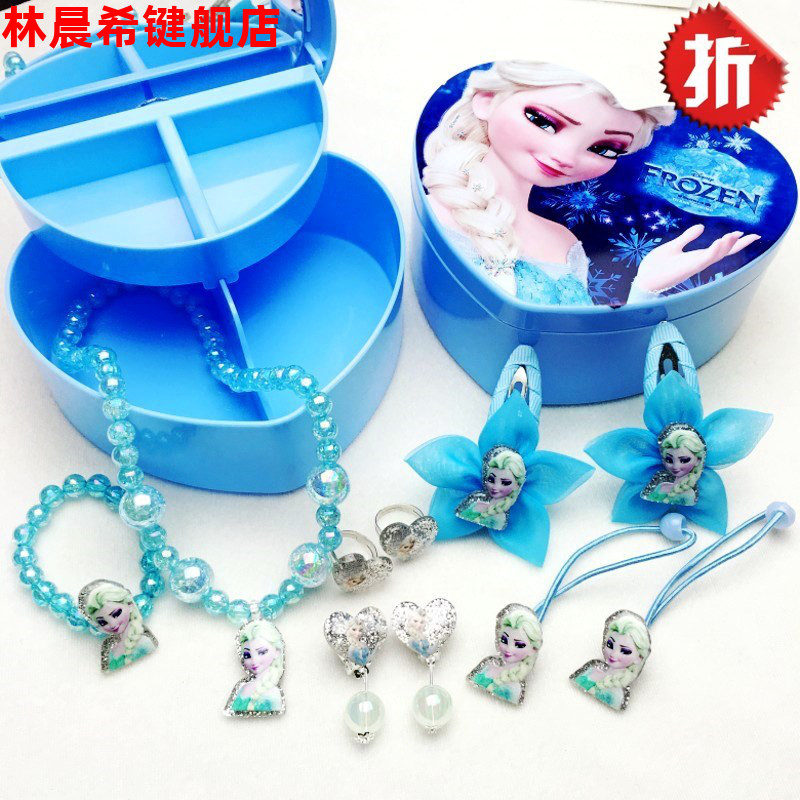 Children Necklace Ice Chic Edge Love Handmade Ring Girl Ear Pin Love Tha Princess Dher Suit Neck Necklace 