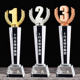 Crystal Trophy Running Football Basketball Music Kung Fu Table Tennis Badminton Sports Meeting Gold Bowl Thumb Trophy