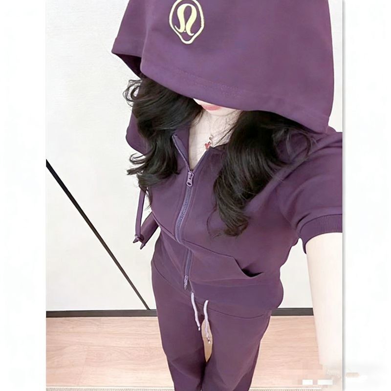 Sports Style Hooded Short-Sleeved Double Zipper Cardigan for Women, New Summer Style, Simple Casual Wide-Leg Pants Two-Piece Suit