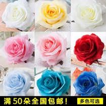 Rose head simulation diy accessories wedding flower wall photography prop material arch road lead silk cloth decoration flowers