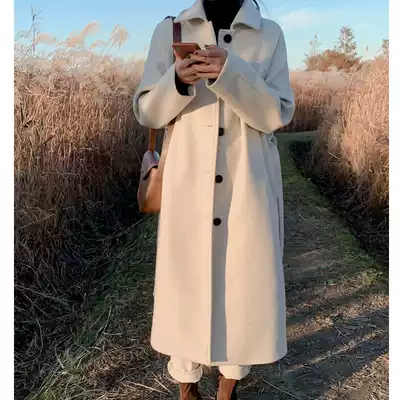 Japanese woolen coat women's woolen coat small man medium and long version 2021 new autumn and winter temperament Hepburn style