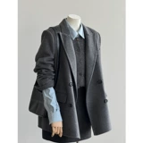 Демисезонное зимнее короткое шерстяное пальто, изысканный стиль, подходит для подростков