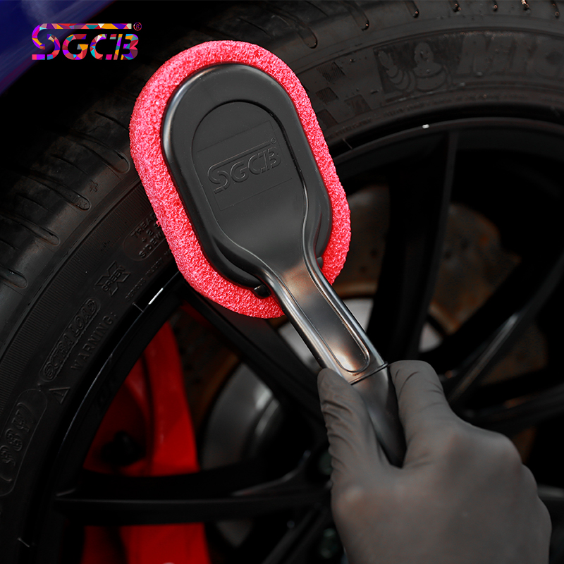 Car beauty tool tyre brush multi - function sponge brush on tire wax brush tire wax brush