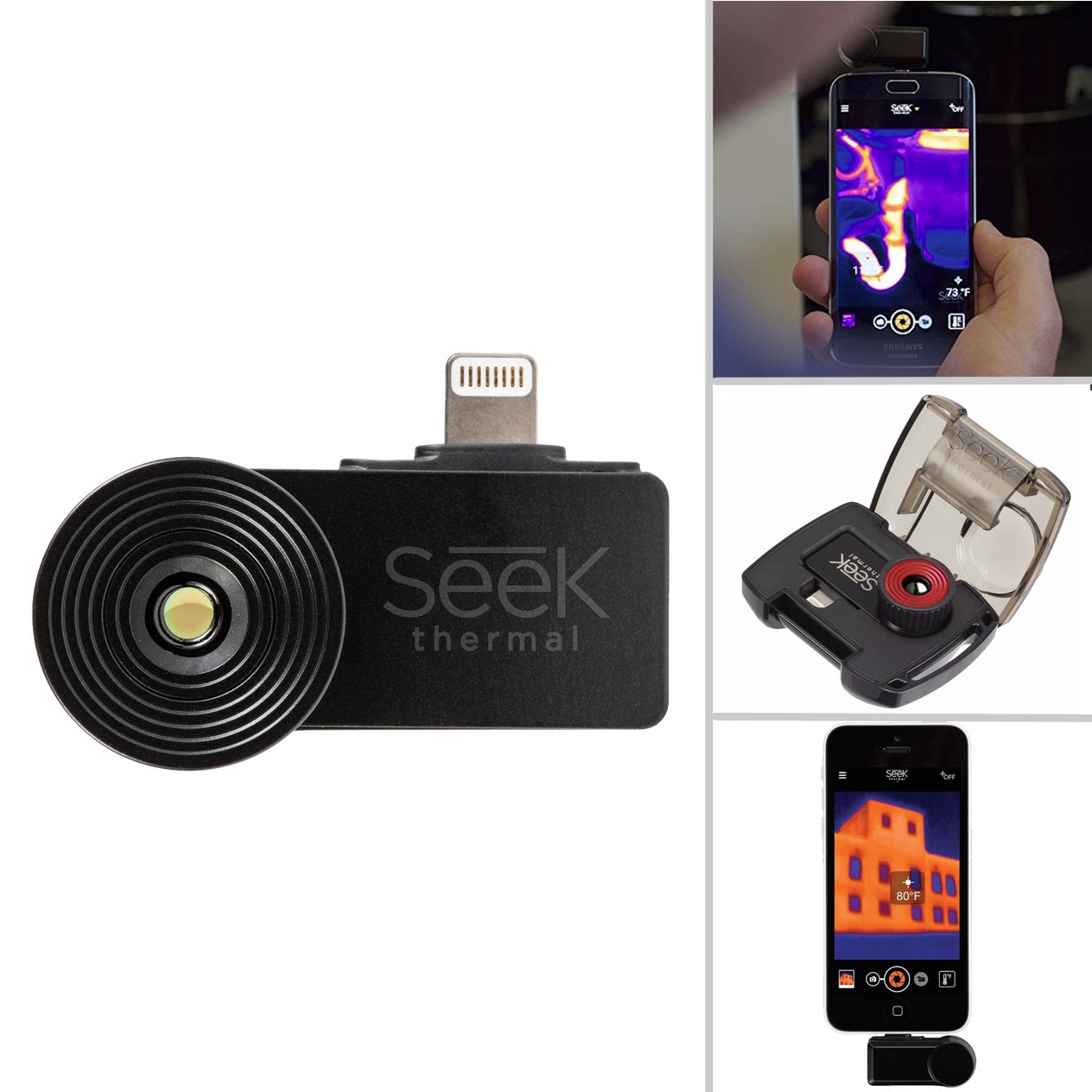 New spot US seek compact thermal imager Apple Android phone infrared thermal imaging thermometers