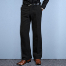  Autumn and winter woolen bigfoot pants mens thick micro-flared pants straight loose elastic bigfoot trousers casual warm trousers