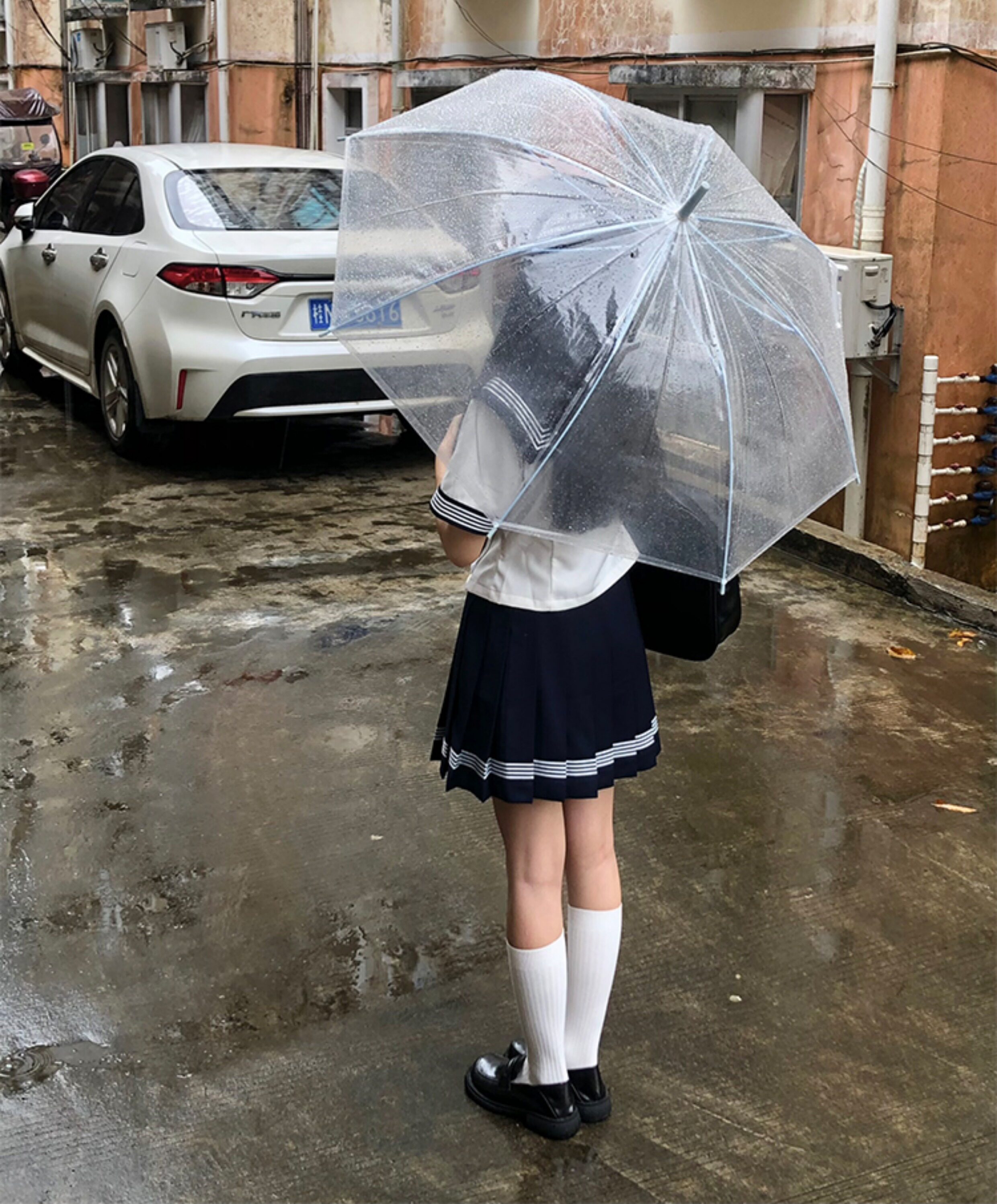 Японская студенческая юбка в складку, комплект, А-силуэт 