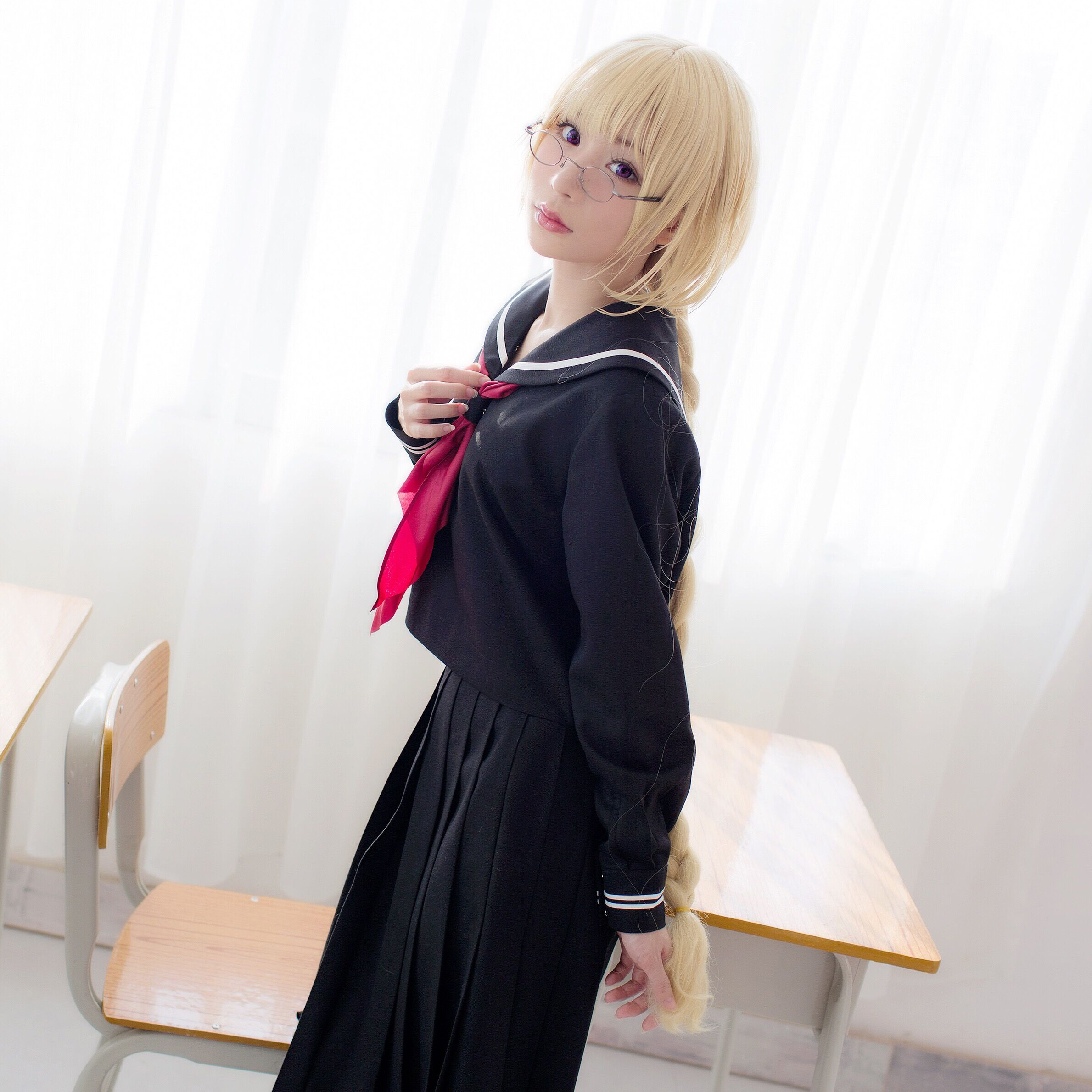 【定金】kyouko JK制服（贞德）黑领白一本冬服角色款 正统水手服