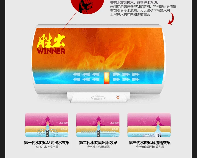 Bình đun nước nóng Midea Midea F60-21WA1 Bình trữ nước nóng 60L Tắm hộ gia đình