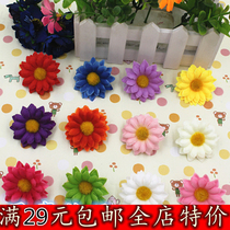 Simulation of sunflower sunflower fake flower silk flower small sunflower flower head 5CM multi-color optional
