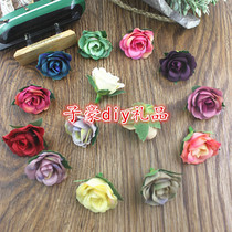 3 5cm simulation flower fake flower silk flower small rose flower handmade decorative flower garland with flower fake flower head