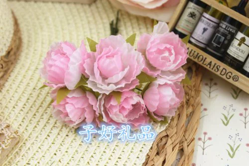 Tự làm thủ công vòng hoa đội đầu vật liệu hoa mô phỏng hai màu trà búp trà hoa hồng hoa nhân tạo hoa lụa sản phẩm mới - Hoa nhân tạo / Cây / Trái cây