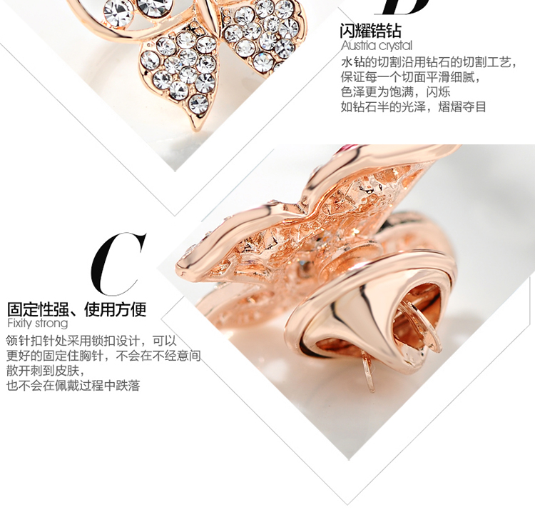 Đơn giản hoang dã nhỏ cổ áo trâm kim thời trang Hàn Quốc pin khóa ngựa gai trâm nữ trang trí cổ áo hoa nhỏ khăn khóa huy hiệu cài áo