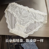 Нижнее белье, кружевные хлопковые штаны, летние тонкие трусы, средняя посадка