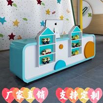 Art Kindergarten Mother & Baby Shop Roast Lacquer Front Desk Reception Calligraphy Training Course Cartoon Children Park Office Cashiers Desk
