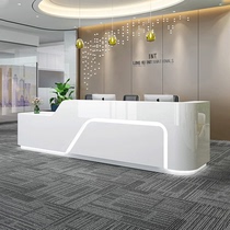 Modern Minimalist Style Office Receptionist Desk Company Hospital Nurse station Guide Reception Desk Beauty Court Bar Desk Arc
