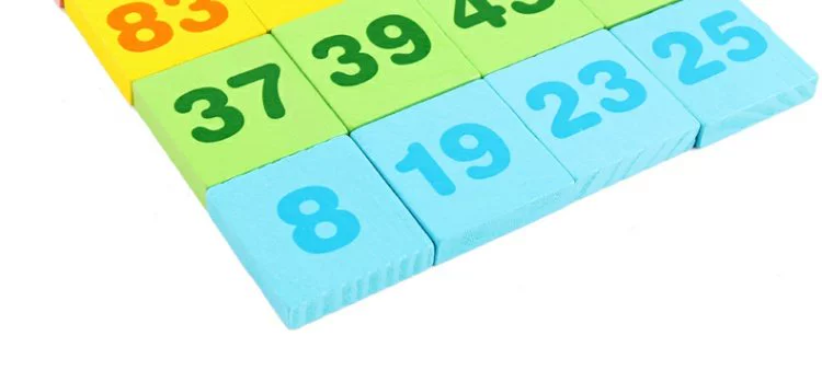 Trò chơi câu đố của trẻ em domino đặc biệt biết chữ xây dựng khối đồ chơi 1-2-3-6 tuổi bé trai 4