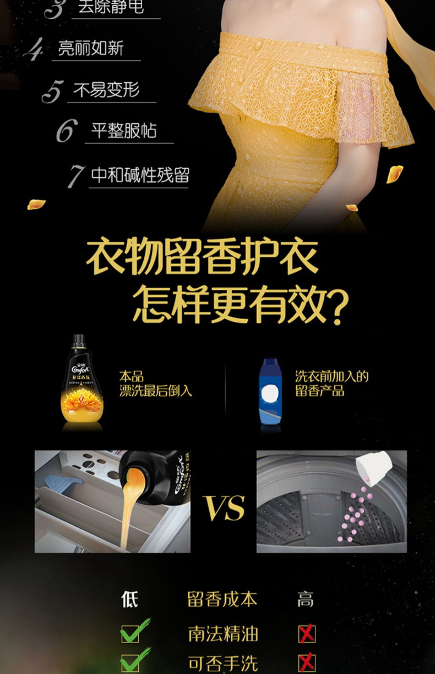 Nước hoa vàng trắng spun nước hoa hồng trắng chăm sóc giặt đồ làm mềm chất lỏng nước hoa lưu giữ lâu dài hương thơm túi chính hãng - Phụ kiện chăm sóc mắt nước ngâm lens aqua b5