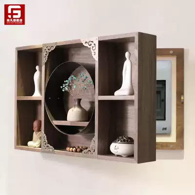 New Chinese meter box covers Wall Wall distribution box decoration Zen storage rack living room wall light luxury pendant