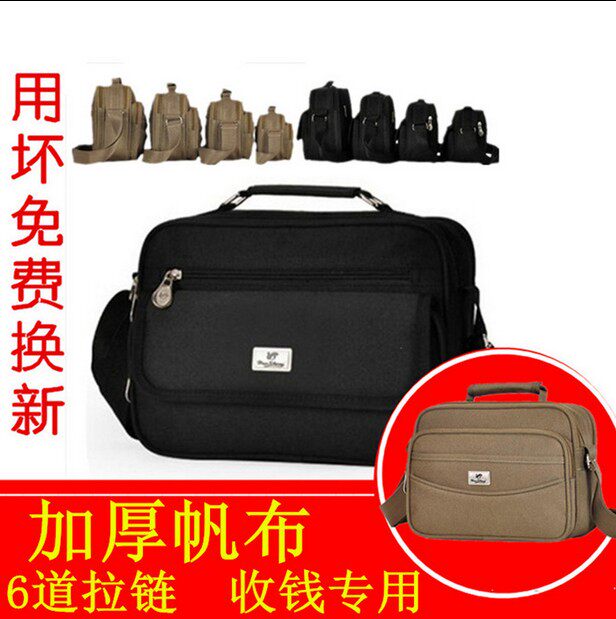 New men's single shoulder bag multifunction ladies collection wallet business bag Canvas Multilayer Wallet Big collection silver bag