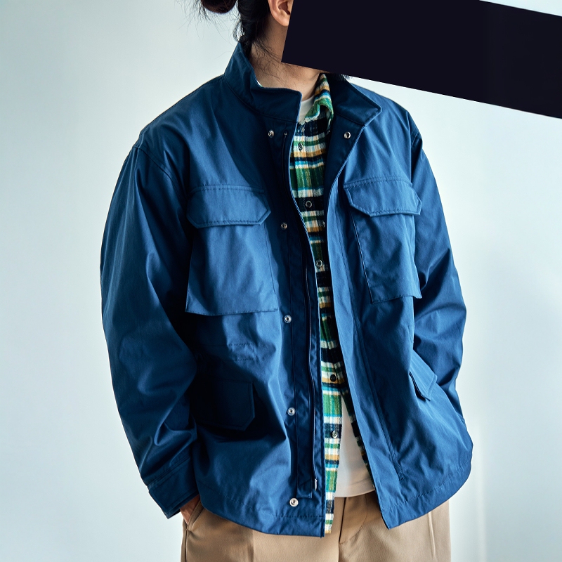Lao Fen Staph Japanese Imported Functional Fabric Stand Collar Four-Pocket Jacket 65/35 Field Jkt