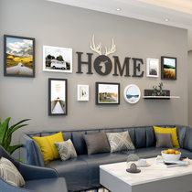 Modern minimalist background photo wall personality creative photo frame hanging wall combination Net red Photo Wall room decoration wall