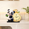 Living Room Decorative Clock Pendulum Clock Modern Simple Panda Cute Clock Table Clock 2025 New Creative Desk Clock Display