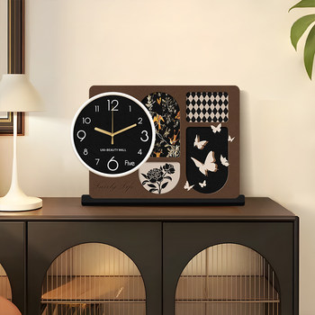 2025 New Model Antique-Style Desk Clock Living Room Pendulum Clock Creative Clock Desktop Clock Home Light Luxury High-End Clock