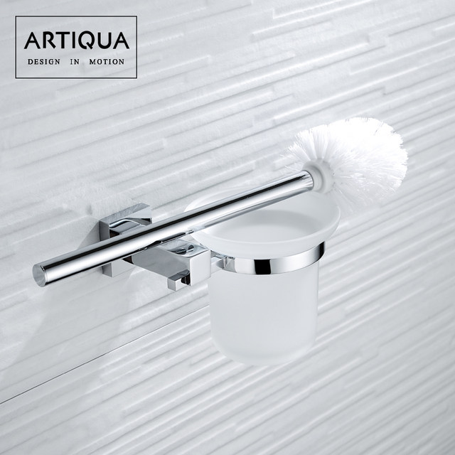 Artiqua All-Copper Toilet Brush Toilet Cup Toilet Cup Holder Square Toilet Brush Holder Toilet Cup Hanger