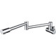 Artiqua All-Copper Wall-Mounted Folding Single Cold Kitchen Faucet, Rotatable and Retractable Sink Faucet