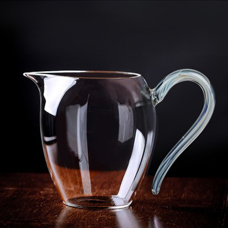 Fair cup thickened glass heat resistant transparent tea filter power tea accessories tea sea sub-tea machine tea leakage suit