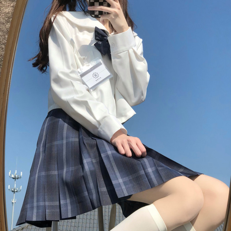 Empty squirrel pill (Xinghai) original genuine jk plaid skirt hidden black Japanese college wind school for pleated skirt summer