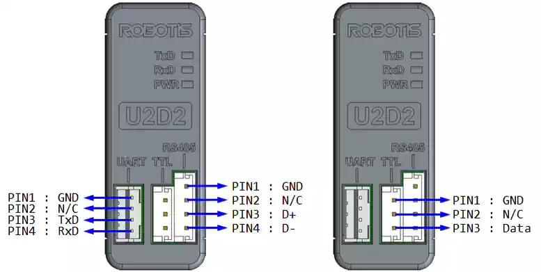 ROBOTIS舵机控制器 USB2Dynamixel串口模组 U2D2升级版评估板