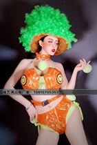 Weiyijia nightclub bar gogods performance clothing female party guest dance team sexy fluorescent big boob girl bikini