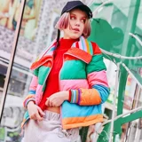 Демисезонная модная куртка, пуховик, 2019, популярно в интернете, европейский стиль