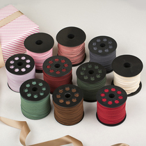  3mm microfiber Korean velvet flat imitation suede rope handmade accessories tassel DIY mouth gold bag accessories bracelet zipper head