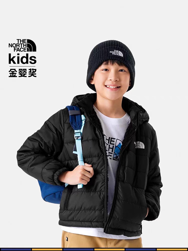 The North Face Solid Color Reversible Zip-Up Long-Sleeve Jacket for Boys 7Wos