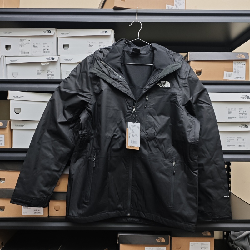 The North Face Black Warrior Double Layer Three-In-One Soft Shell Inner Liner Underarm Zipper Unisex 81Ni