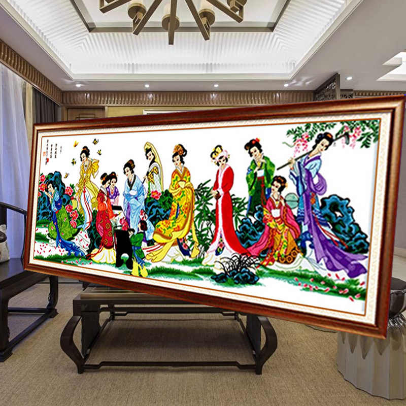 メーカー再生品】 紅楼梦十二金钗琴棋书画十字绣クロスステッチ 