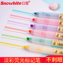 Snow White PB61 Fluorescent Pen Fluorescent Marker Pen Student Marker Pen Color Stroke Focus Pen Soft Color Fluorescent Pen Endorsement Divine Tool Stationery Wholesale
