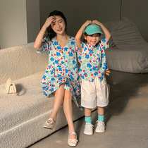 Retro Port Wind Flowers Blouse Shirt Pro-Seaside Flowers out of Gothic Sister Xias brothers brother 61 Childrens Day Performance