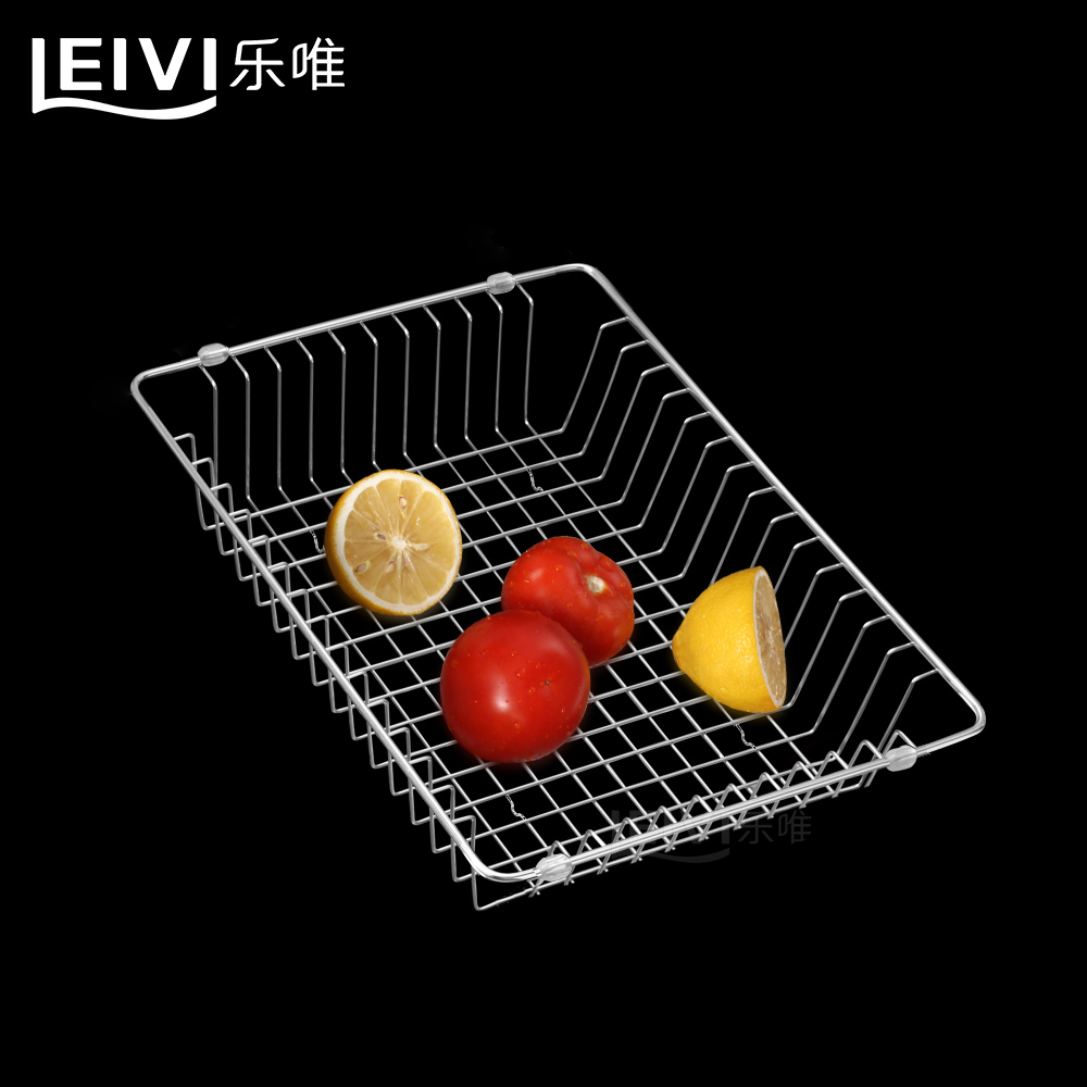 Multifunctional Stainless Steel Kitchen Sink Basket Drain Basket fruit and vegetable basket Dish Basket Drain Rack Kitchen Shelve