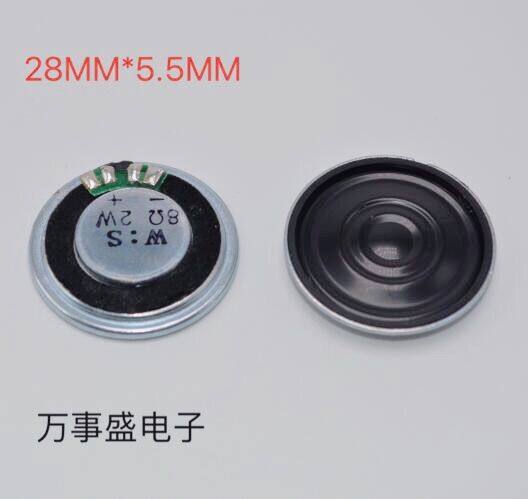 28MM iron shell ultra-thin 8 O 2 W small horn sound effect good advertising machine monitoring instrument camera speaker