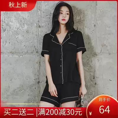 Modal pajamas women's summer thin short-sleeved student two-piece suit Korean Lady sexy home clothes can be worn outside
