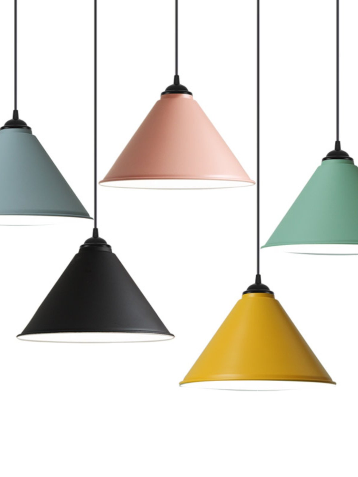 Nordic Modern Minimalist Single-Head Pendant Light Creative and Unique for Office, Barber Shop, Restaurant, Macaron Pendant Lampshade
