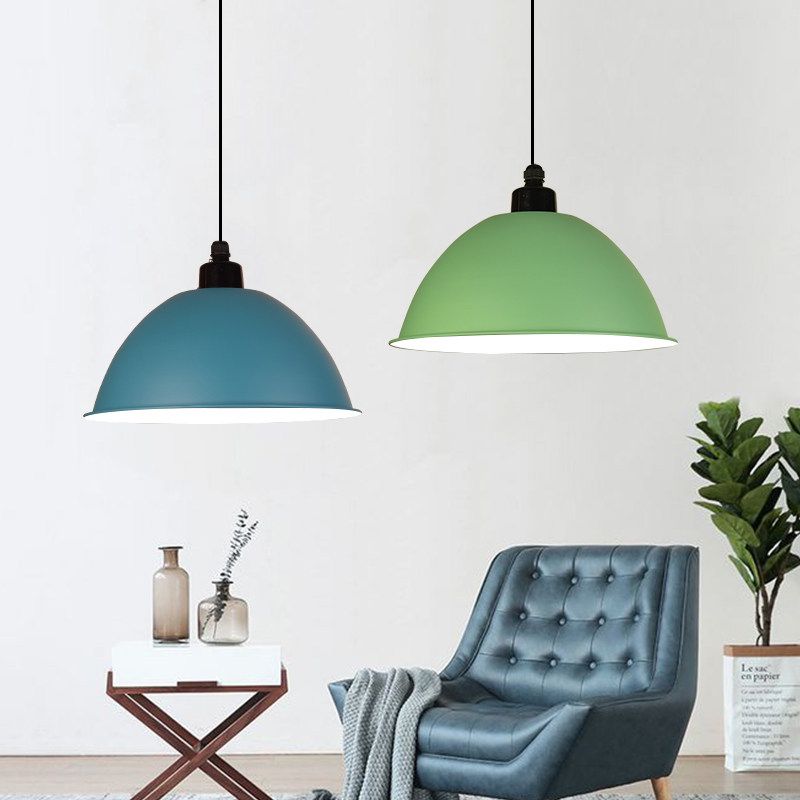 Loft Industrial Lampshade Macaron Industrial Style Gym Dance Studio Retro Internet Cafe Workshop Mall Factory Pendant Light