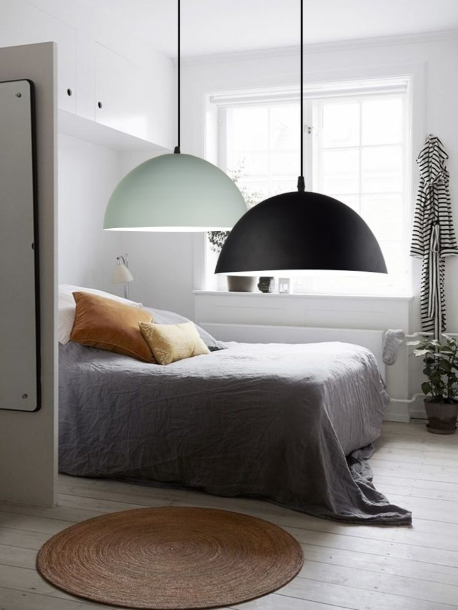 Chandelier Lampshade Restaurant Chandelier Modern Minimalist Nordic Macaron Office Industrial Style Round Pot Lid Barber Shop